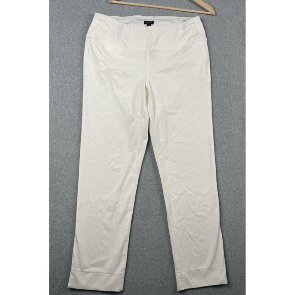 J Jill Wearever Collection Pants Womens Large Tall White Stretch Pull On NEW - Picture 1 of 10
